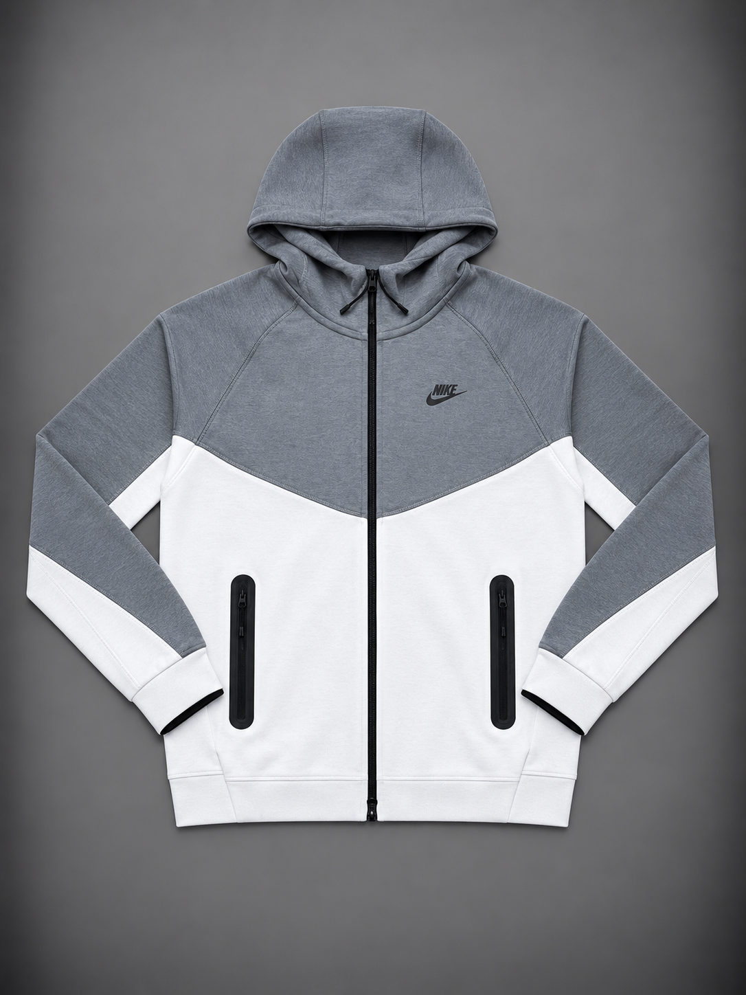 BUZO NIKE TECH GRIS BLANCO