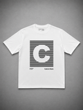 CAMISETA CALVIN RALLADA BLANCA