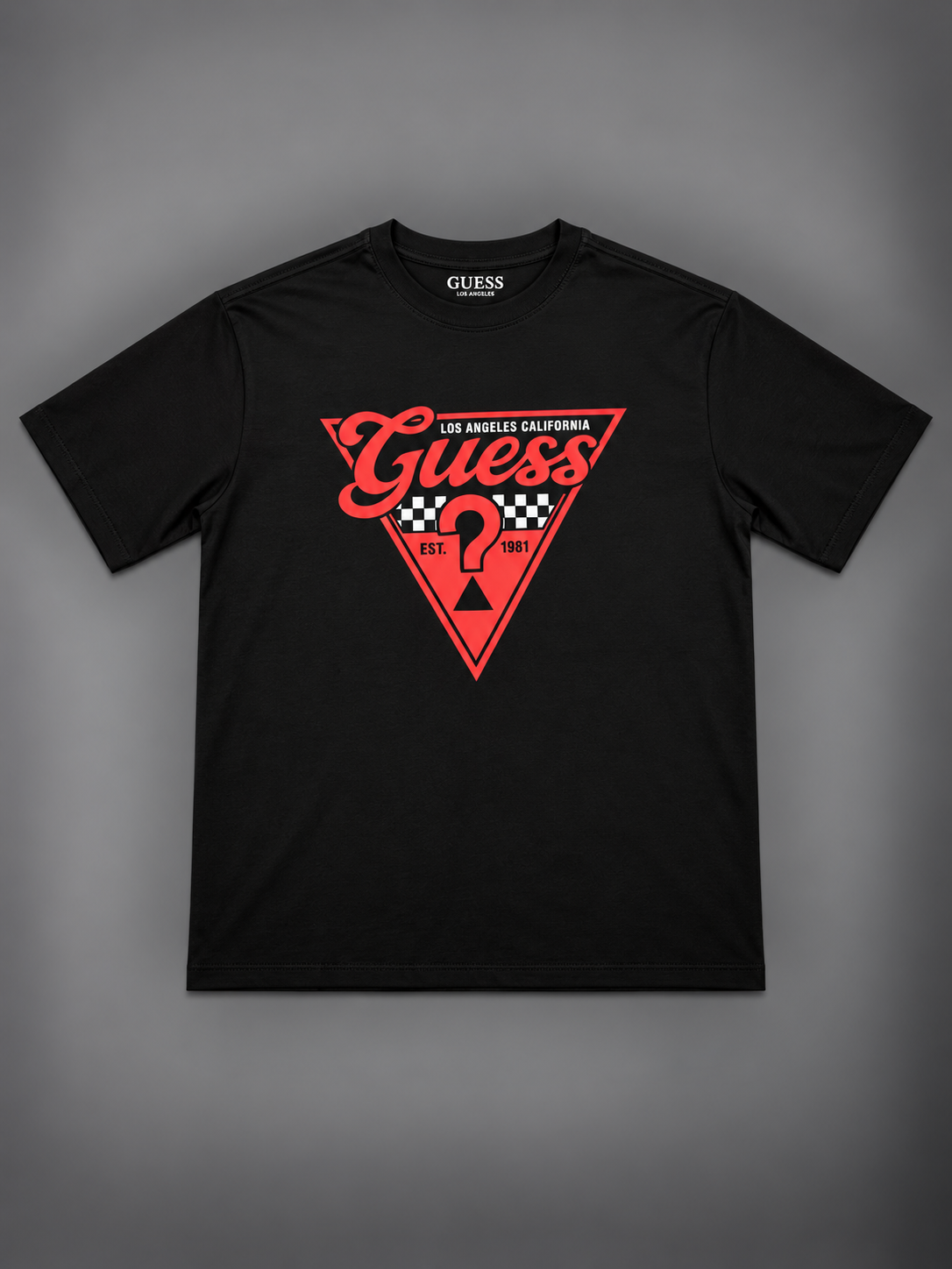 GUESS NEGRA LOGO ROJO