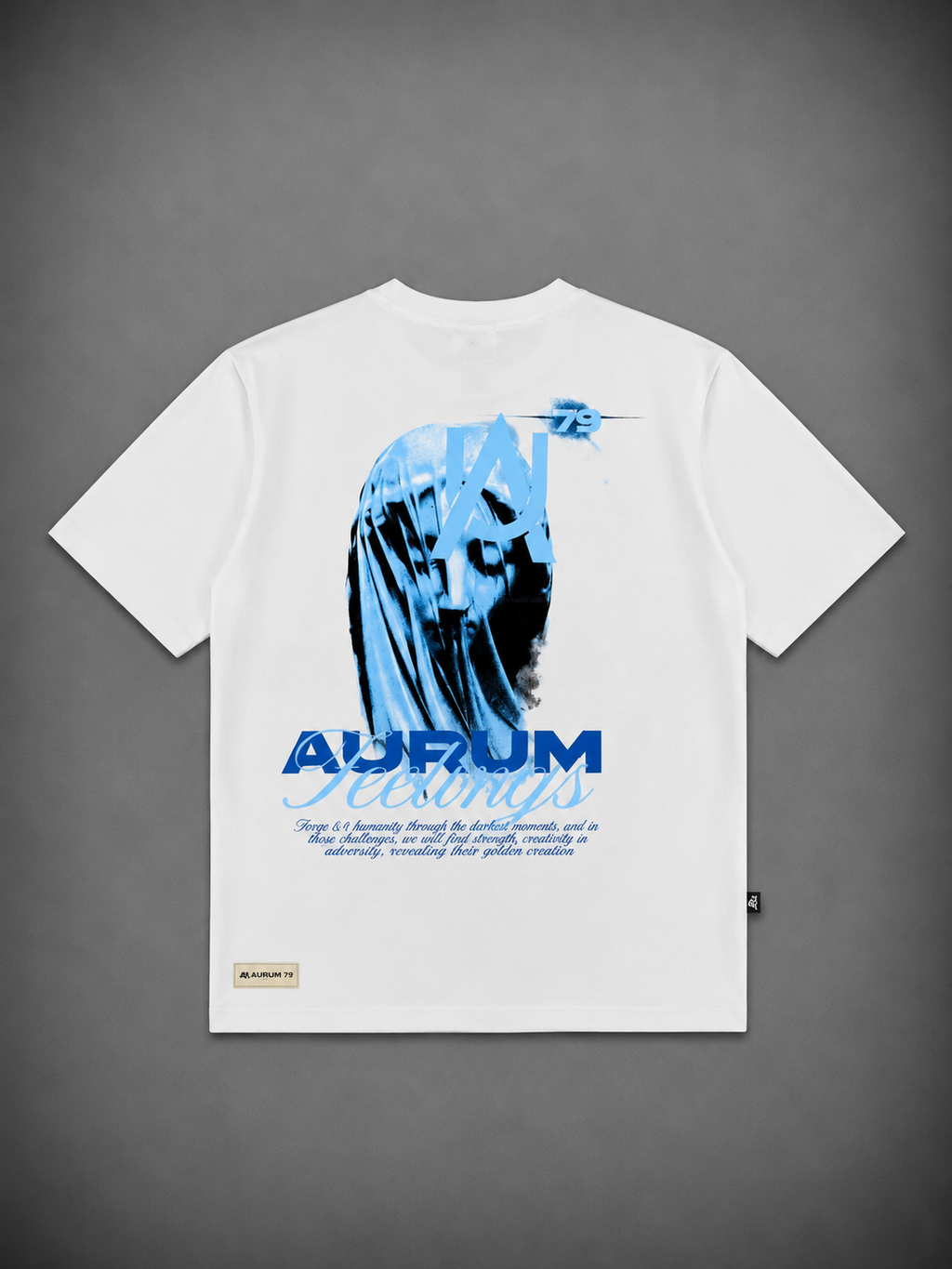 AURUM BLANCA ESPALDA AZUL