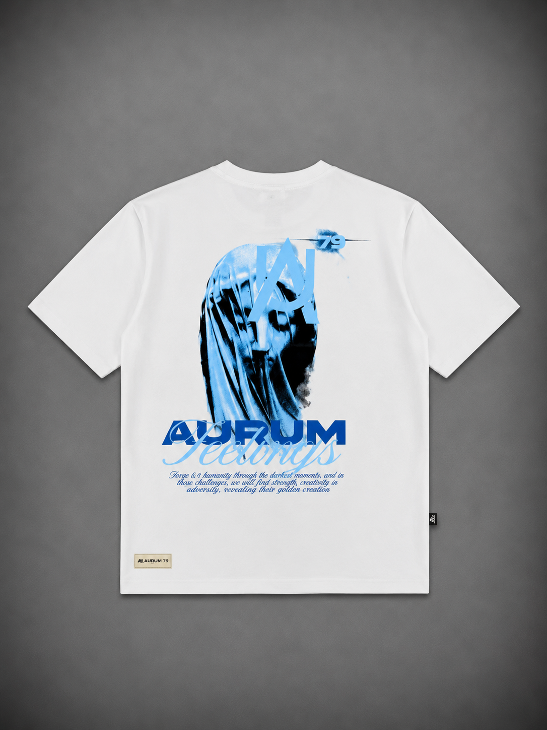 AURUM BLANCA ESPALDA AZUL